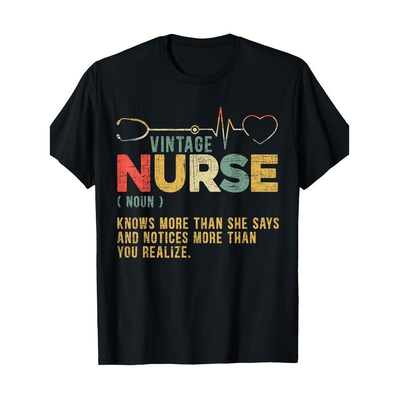 Vintage Nurse Definition Hospital Medical Registered Nursing T-Shirt 100%Cotton Made in USA