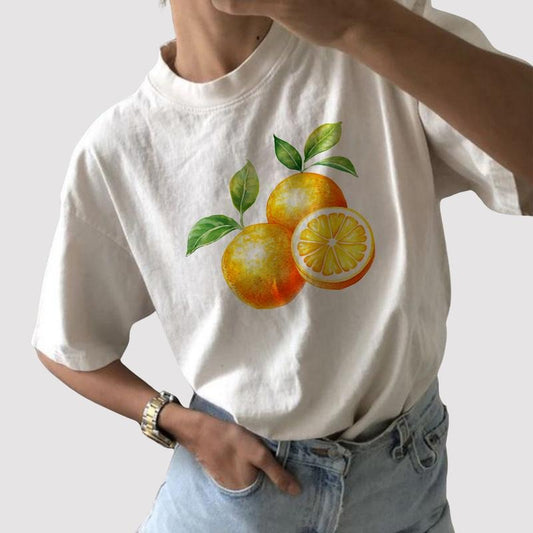 Vintage Orange Shirt, Aesthetic Orange Graphic Shirt, Fruit Graphic Tees For Women, Vintage Fruits Tees, Orange Tee,...