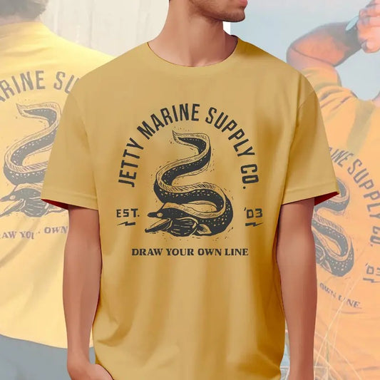Vintage Outer Banks Movies Shirt, John B's yellow Jetty Marine Supply co Tee on Outer Banks Shirt