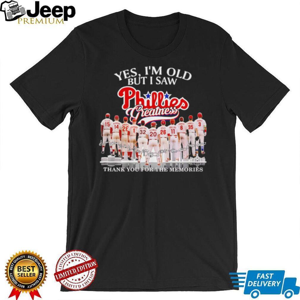 Vintage Phillies Greatness Baseball Legends Signature T Shirt