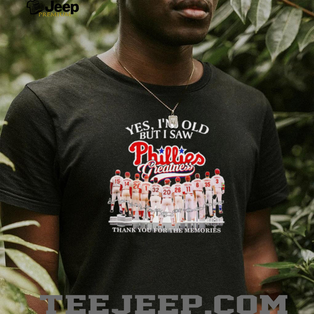 Vintage Phillies Greatness Baseball Legends Signature T Shirt