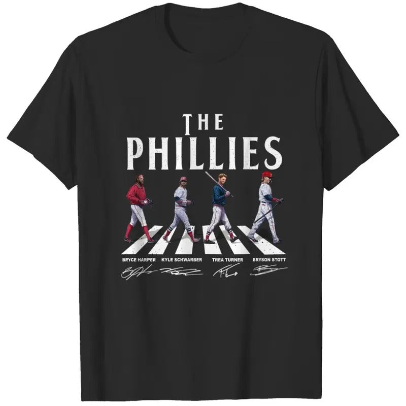 Vintage Phillies Walking Abbey Road Signatures Baseball  T-shirt, sweater and Hoodie Sweatshirt | WearSparks.com
