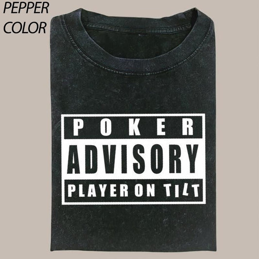 Vintage Poker Advisory Comfort Colors T-shirt, Gambling Tee Gift For Boyfriend Menswear Top Streetwear