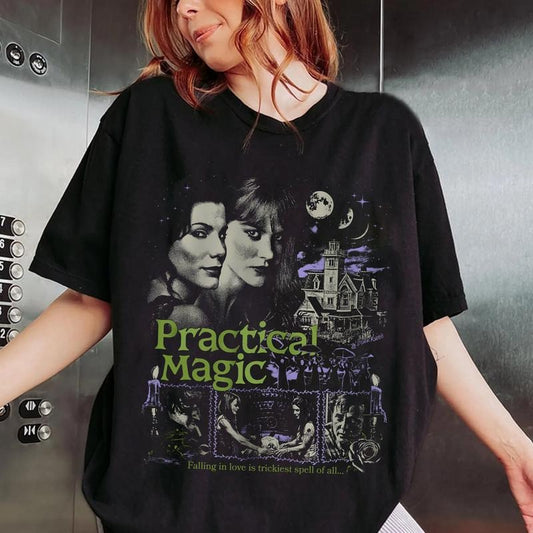 Vintage Practical Magic T-Shirt, Witch Halloween Sweatshirt, 90s Nostalgia Halloween Shirt, Summerween Tee, Halloween Movie Shirt