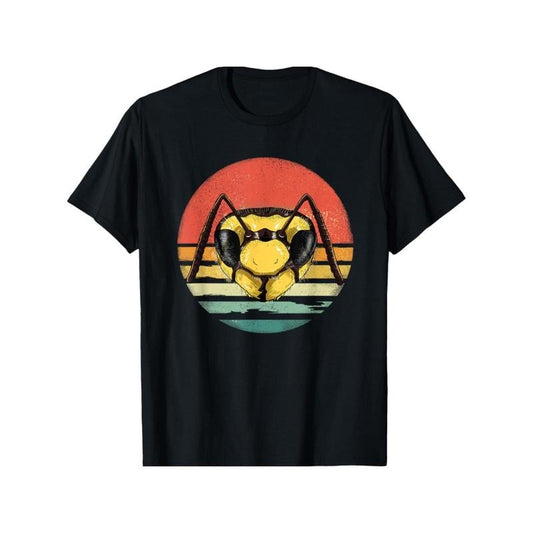 Vintage Queen Bee Graphic Tee - 100% Cotton, Crew Neck, Short Sleeve - Perfect for Casual Wear & Outdoor Activities Made in USA