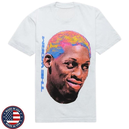 Vintage RODMAN BRAND Worm Big Head Graphic Unisex T-Shirt Unisex menswear Top Underwear Tshirt