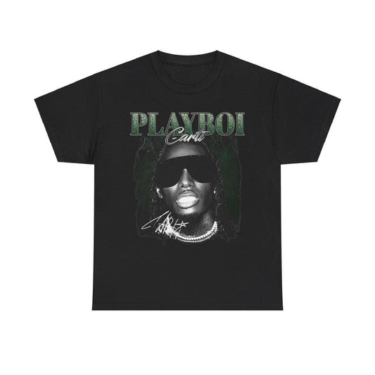 Vintage Rap Tee Hip Hop Style Green, Pl4yboi C4rti T-Shirt, Unisex Tee, Gift for Fan Menswear Top