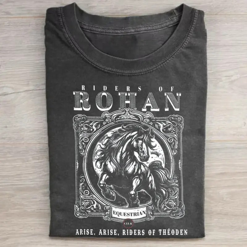 Vintage Riders of Rohan Graphic Tee - The Lord of the Rings Movie Shirt - Middle Earth Geek Gift for Men - Top, Menswear Hoodie Wetsuit