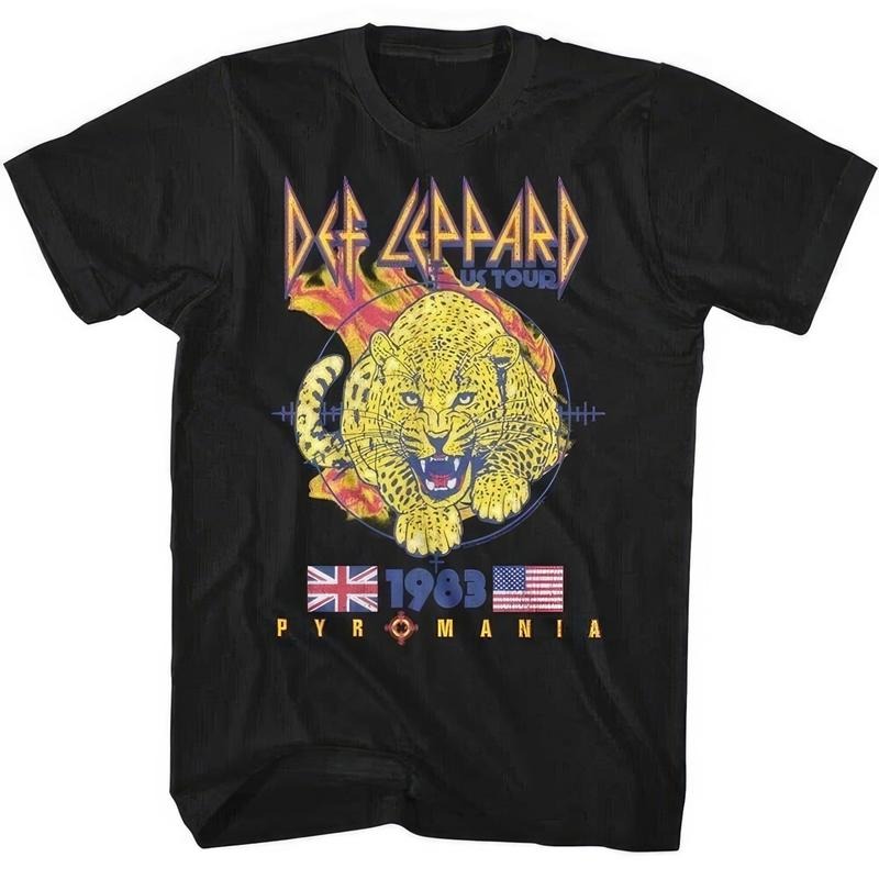 Vintage Rock Band Def Leppard Pyromania US Tour 1983  T-Shirt