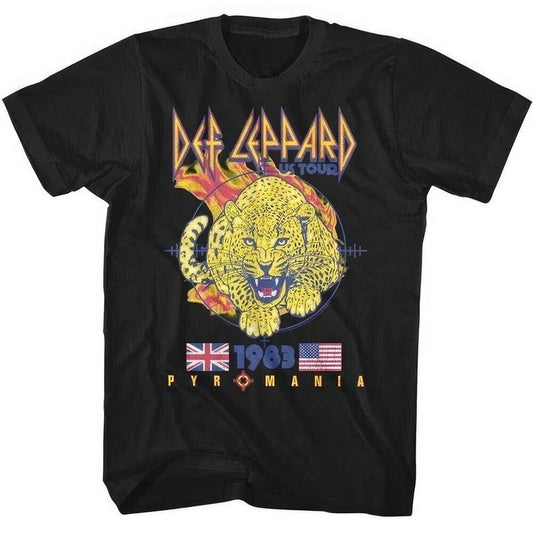 Vintage Rock Band Def Leppard Pyromania US Tour 1983  T-Shirt