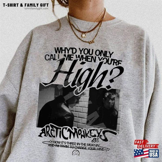 Vintage Rock Band Tour 2023 Am Shirt Rap Tee Artic Monkeys Sweatshirt