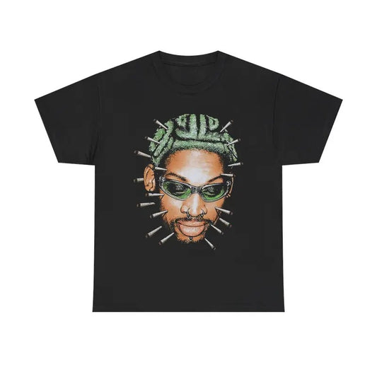 Vintage Rodman Inspired Graphic Shirt, Hip Hop Rap Tee, Basketball Y2K Tee Shirt, Retro Baller 90's Classic Casual Cotton Menswear T-Shirt Top Comfy Streetwear Shortsleeve Day Oversized