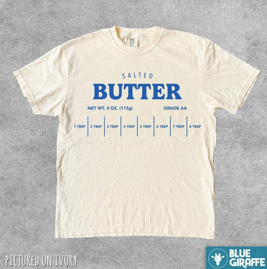 Vintage Salted Butter Funny TShirt, Retro Comfort Colors Graphic Tee, Funny Streetwear Shirt, Cooking Top, Relaxed Fit...
