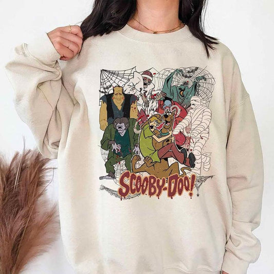 Vintage Scooby Halloween Sweatshirt, 90s Halloween Shirt, Scooby Vintage Tshirt, Horror Movie Shirt, Retro Halloween Shirt, 90s Horror Movie Sweater, Spooky Season Creweck
