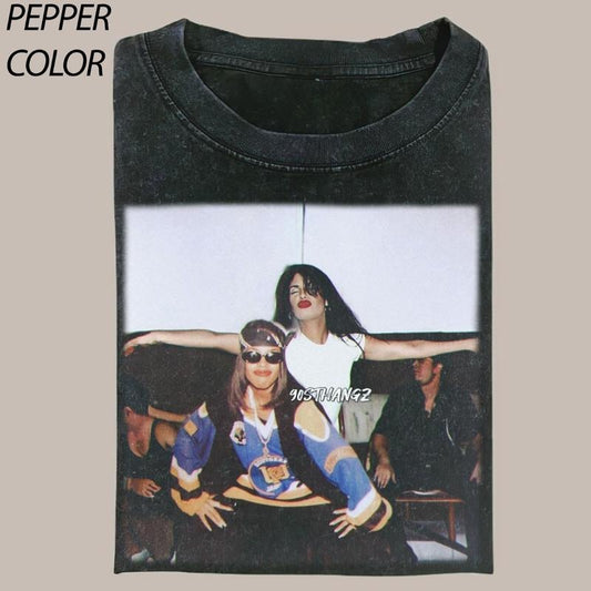 Vintage Selena With Aaliyah  Comfort Colors T-Shirt, Unisex Shirt , 90'S Clothing Music Womenswear Top