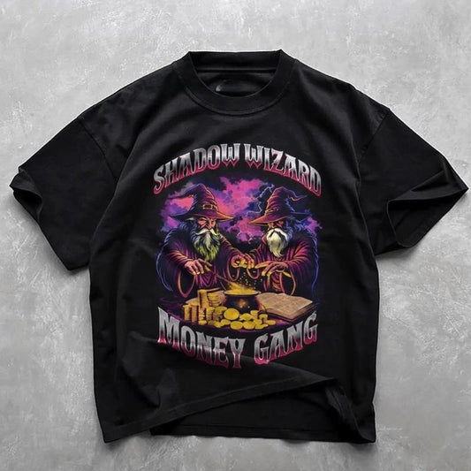 Vintage Shadow Wizard Money Gang Meme Graphic T-shirt, Funny Meme Graphic Tee Gift For BoyfrIend Girlfriend Hoodie,...