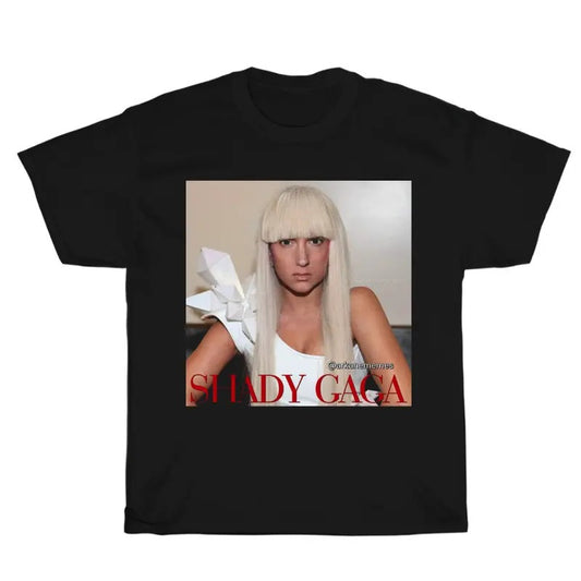 Vintage Shady Gaga Graphic Unisex Shirt, Bootleg Rap Design Shirt, Hip-Hop Merchandise, Rap Gift for Him Her Crewneck Streetwear Menswear Top