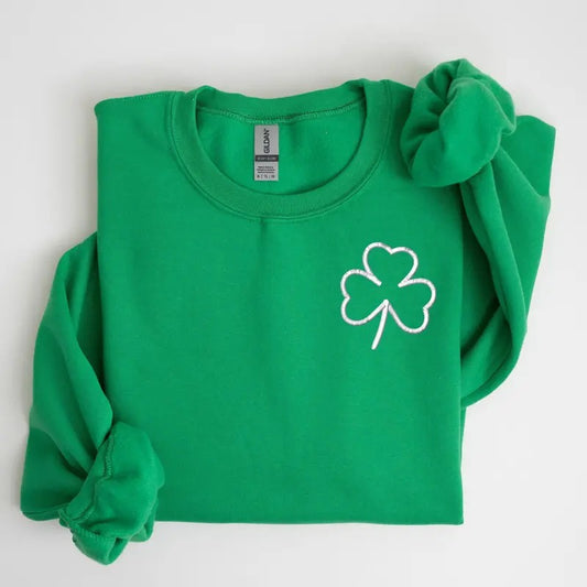 Vintage Shamrock, Embroidered St Patrick's Day Sweatshirt T-Shirts, Hoodie | WearSparks.com