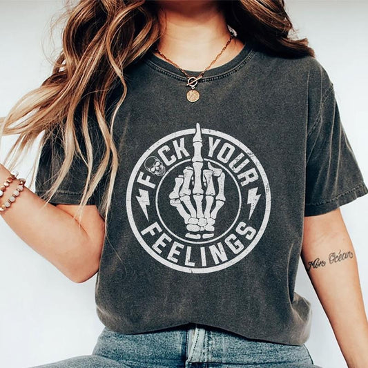 Vintage Shirt, Retro Humor Hand Tee, Humor Graphic Printed Tee, Unisex Unhinged Shirt, Unisex Comfy Fabric Oversized Graphic Tee, Women's Tops, Womenswear, Cotton Fabric Tee