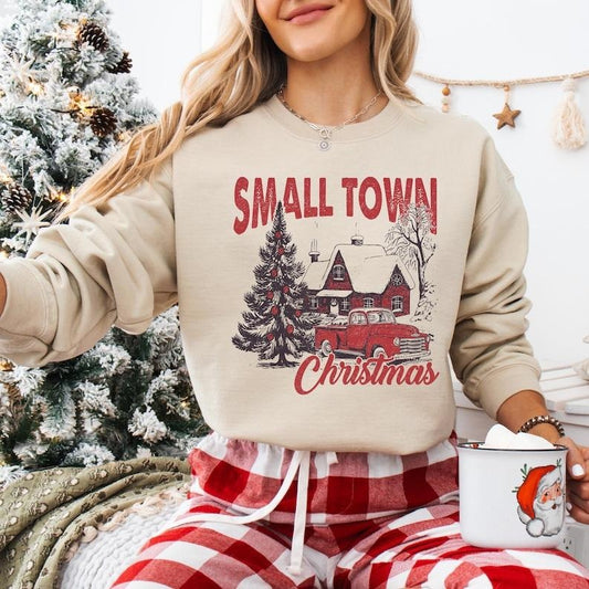 Vintage Small Town Christmas Sweatshirt, Village Christmas T-shirt, Merry Christmas Tee, Merry And Bright Shirt, Country Christmas Hoodie