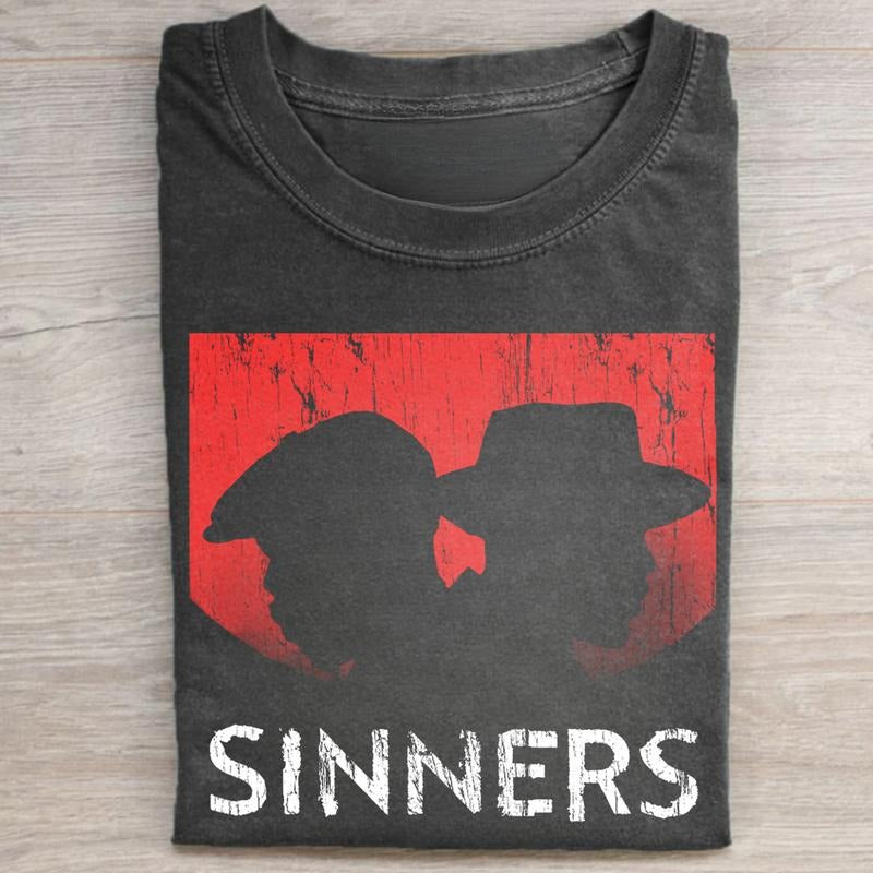 Vintage Smoke and Stack Graphic Tee - Twins Sinners Movie Merch  - Sinners Movie Shirt - Michael B. Jordan Shirt - Trending Movies Shirt Casual