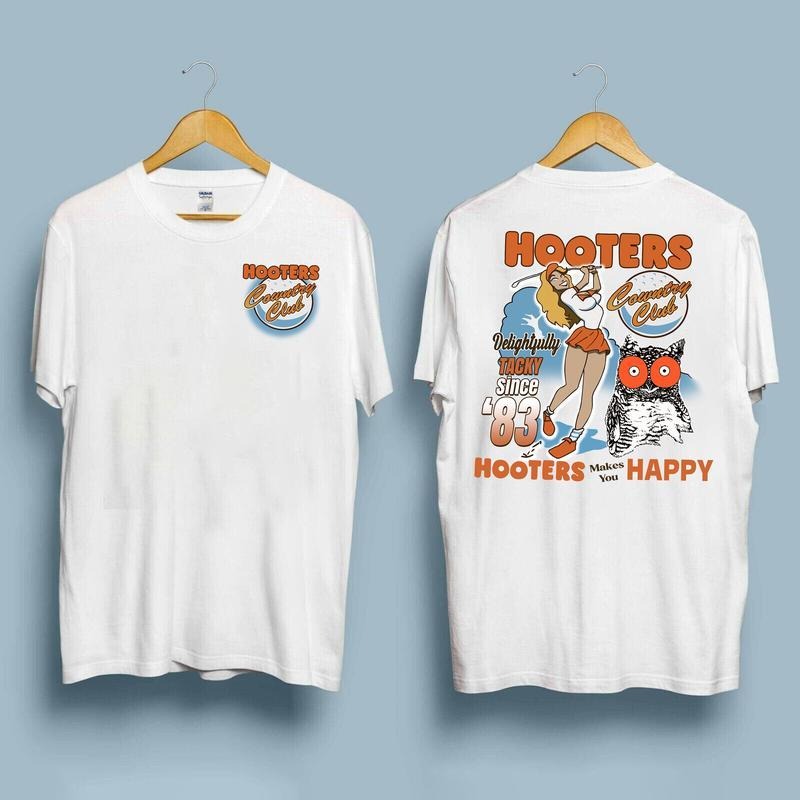 Vintage Spencers Hooters Country Club Unisex T-Shirt For Womens, Mens, Chainsaw Tshirt Streetwear Top