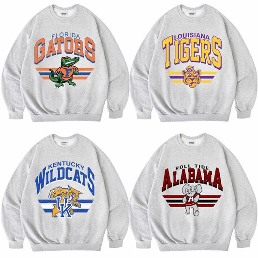 Vintage Sport All Team NCAA Collection Ash Grey Sweatshirt, Graphic Football Team Collection Sweatshirt, Gift for Sport Fans, Gift for Men and Women