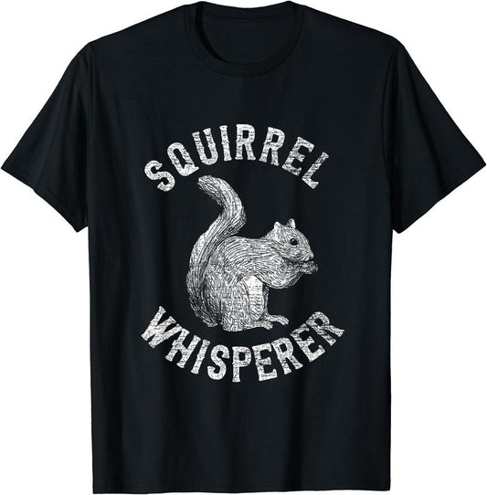 Vintage Squirrel Lover Squirrel Whisperer T-Shirt | Unisex Cotton Tee, Short Sleeve, Size S-5XL