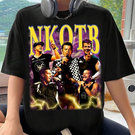 Vintage Style Nkotb Bootleg T Shirt, New Kids On The Block Shirt, Classic Rock Concert Tee, Nkotb 2024 Concert Tshirt, Nkotb Fan Shirts, Band Boys T Shirt, Unisex T-Shirt, Gifts For Fans, Short Sleeve Tee Shirt