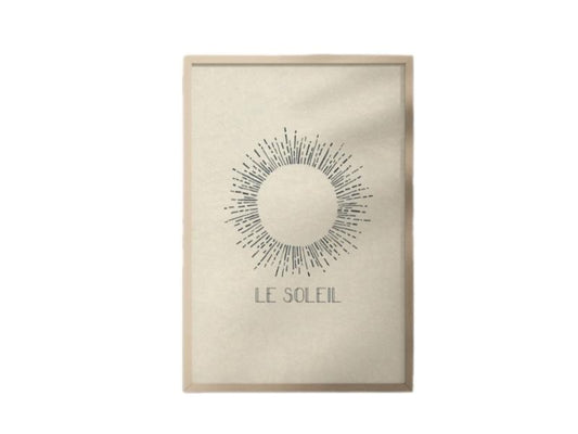 Vintage Sun Print Decor, Le Soleil Poster, Coastal Wall Art, French Quote Art Print, Gifts For Sister Friends Wall Art,...
