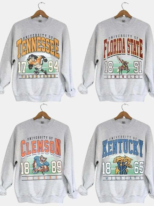 Vintage Sweatshirt All Teams NCAA, Vintage College NCAA Sweatshirt, Gif For Sport, Classic Sport Sweatshirt