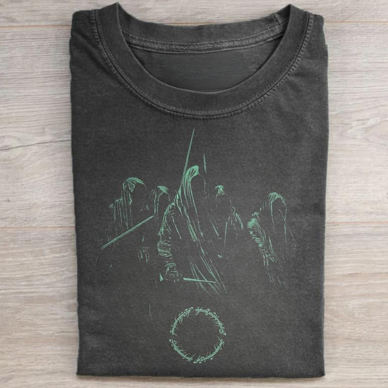Vintage The Nazgul Graphic Tee - The Lord of The Rings Movie Shirt - Ringwraiths Tee - Black Riders Shirt - LOTR - Novel Shirt - Middle Earth Shirt Top Womenswear