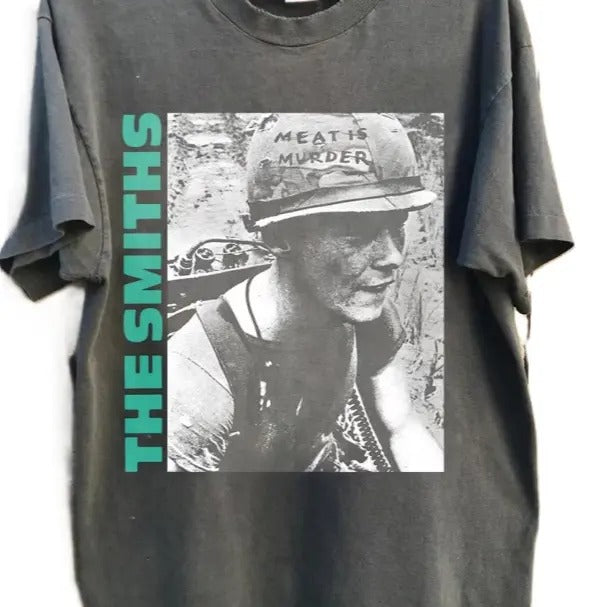Vintage The Smiths Meat Is Murder T shirt, The Smiths band shirt Gift for men women unisex tshirt, trendy shirts, elliott smith tee Cotton Menswear