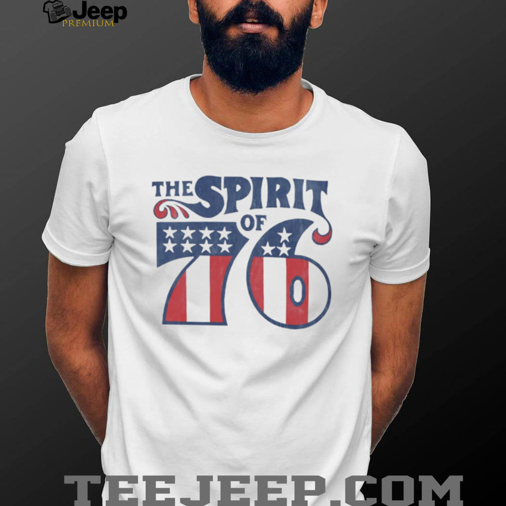 Vintage The Spirit of 76 American Flag Patriotic Independence T Shirt