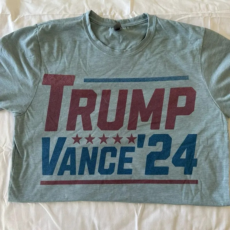 Vintage Trump Vance 2024 T Shirt Denim Blue Hoodie, Sweatshirt | WearSparks.com