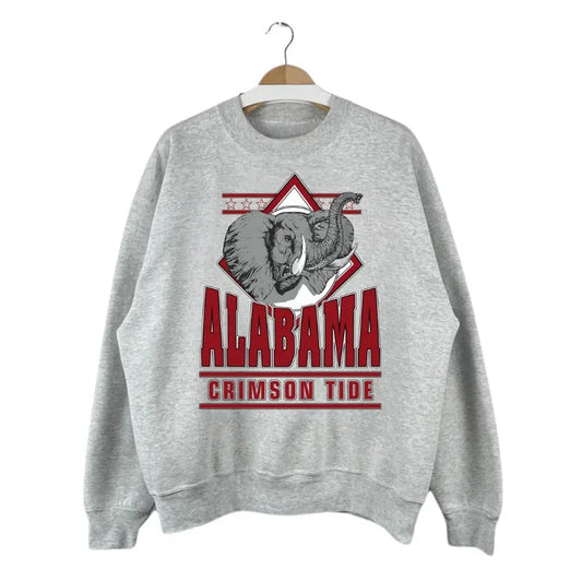 Vintage University of Alabama Crimson Roll Tide Sweatshirt, Classic Cotton Football Fan, Unisex Shirt