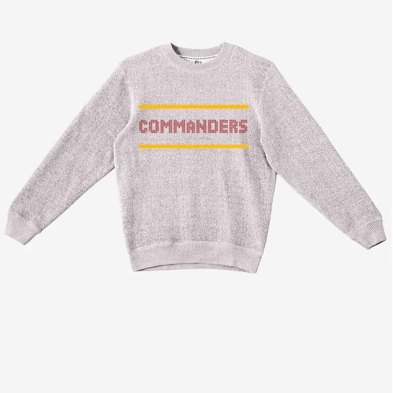 Vintage Washington style Football Sweater Sweatshirt Crew Neck groutfit outfits Crewneck Classic Cotton Fabric Knit Long Overall Ribbed Stylish Pullover Unisex graphic Menswear Knitwear Textured Casual