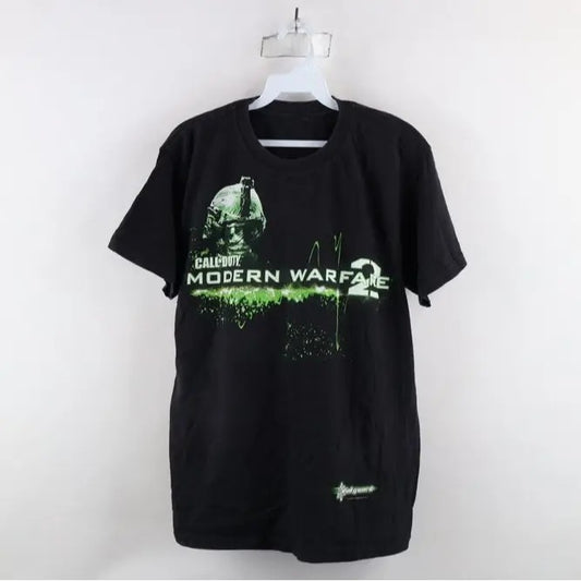 Vintage Y2K Out Call of Duty Modern Warfare 2 T-Shirt Cotton Menswear Cotton Menswear Top Decoration