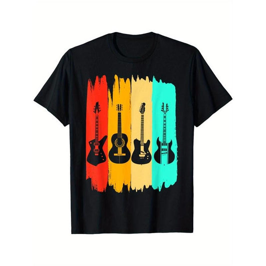 Vintage guitar Man Music band guitarist supply T-shirt Made in USA