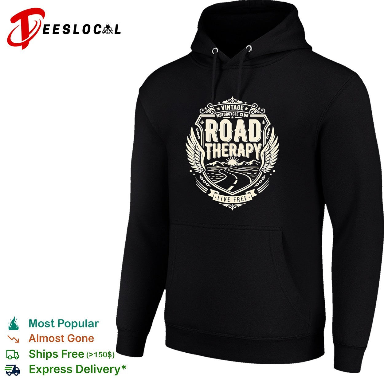 Vintage motorcycle club road therapy live free vintage shirt