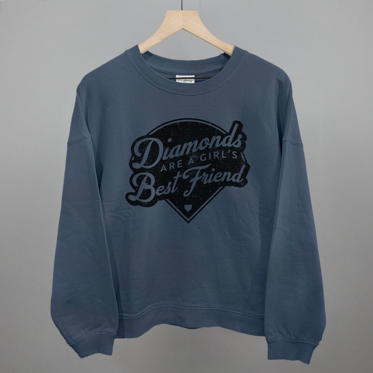 Diamonds Are A Girl's Best Friend (Vintage Script) T-Shirts, Hoodie, Sweatshirt | WearSparks.com (Image 4)