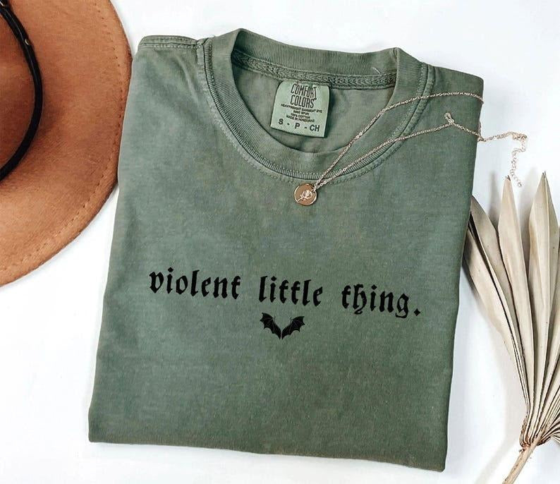 Violent Little Thing Comfort Colors Shirt, Basgiath War College Tshirt, Violet Sorrengail T-shirt, Fourth Wing Shirt, Dragon Rider Teestyle{n002}2