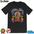 Virgin Mary American Flag Patriotic Religious Tattoo Style T Shirt