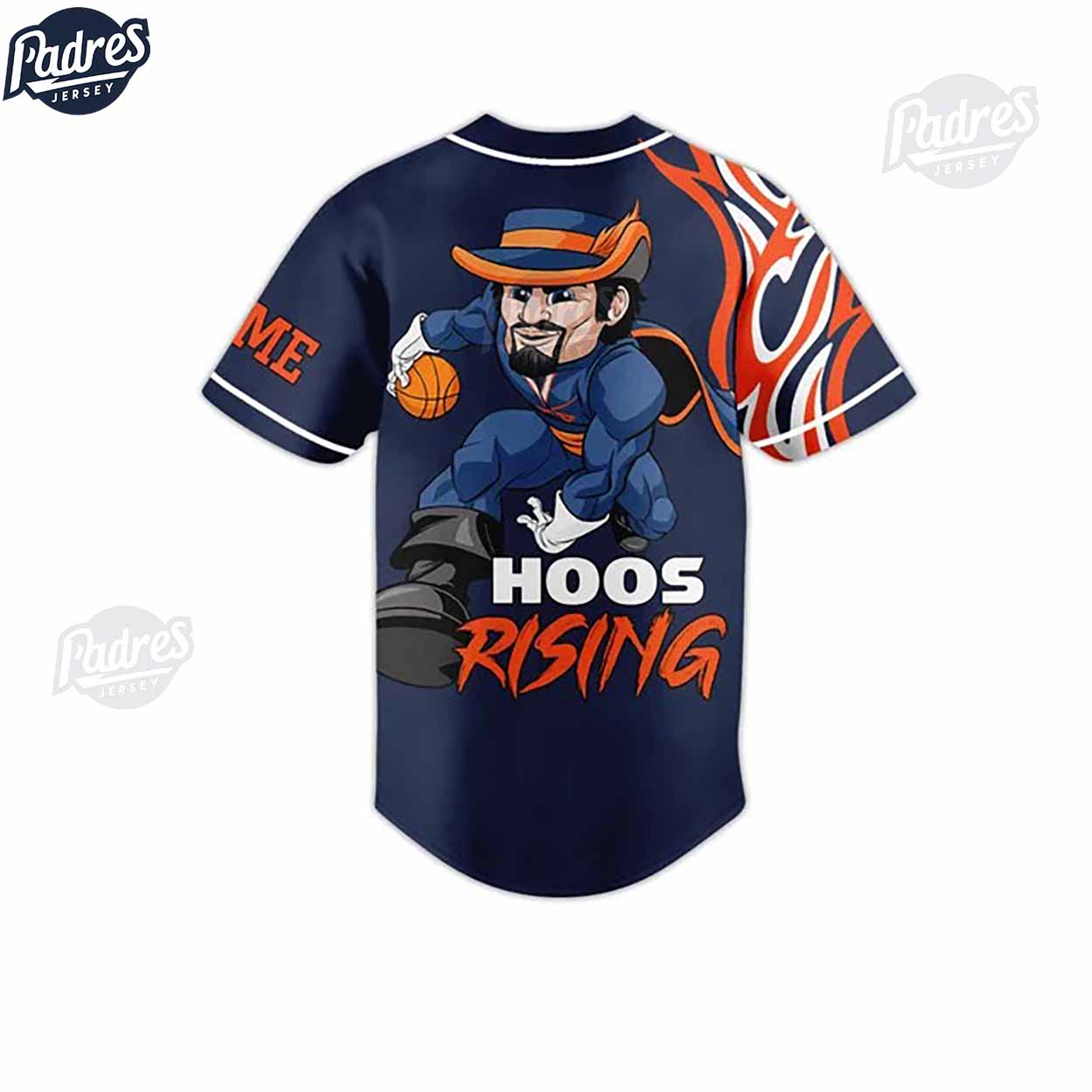 Virginia Cavaliers Basketball Hoos Rising Custom Baseball Jersey - Padres Jersey Oasis: Elevate Your Baseball... (Image 2)