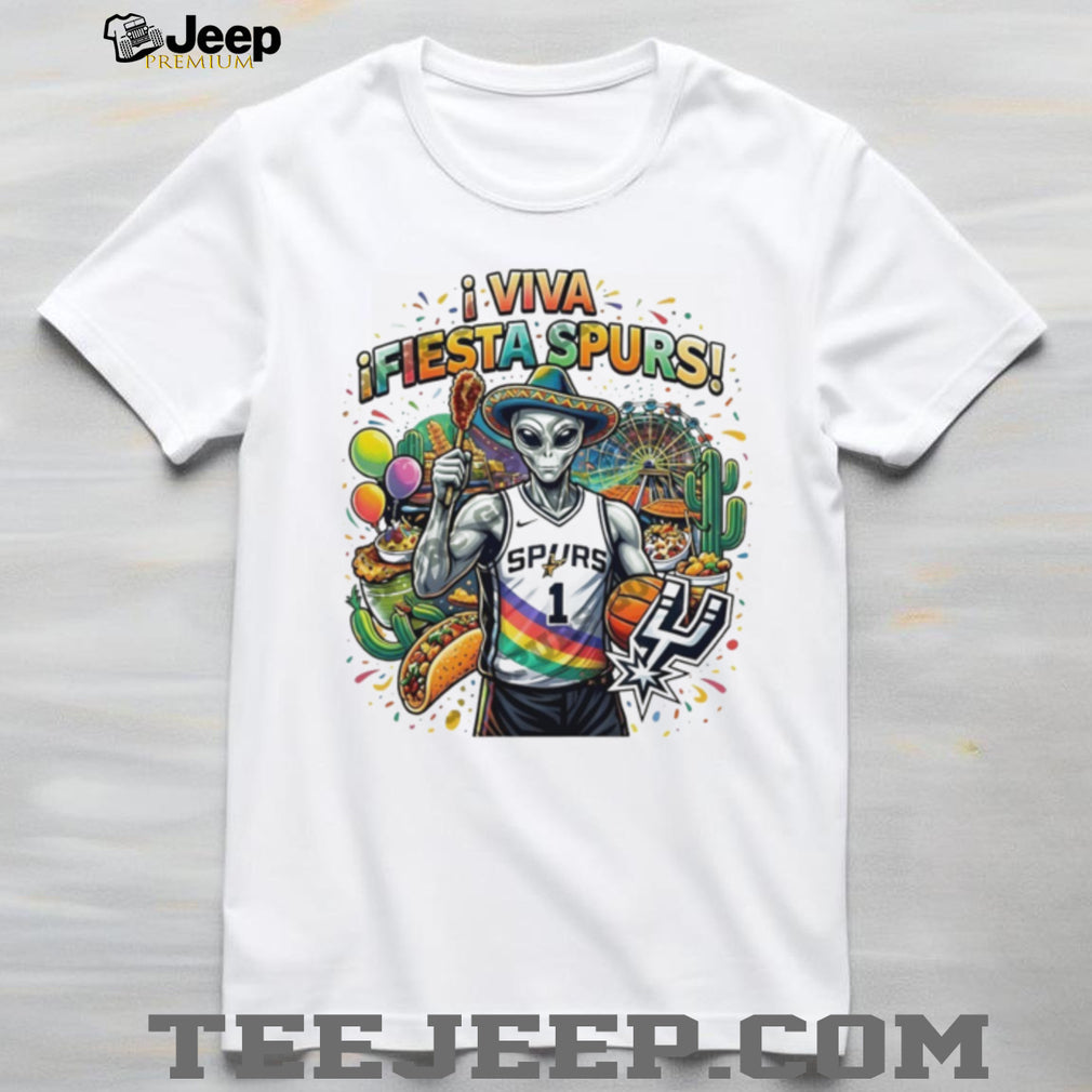 Viva Fiesta Spurs Alien Wembanyama San Antonio Culture T Shirt