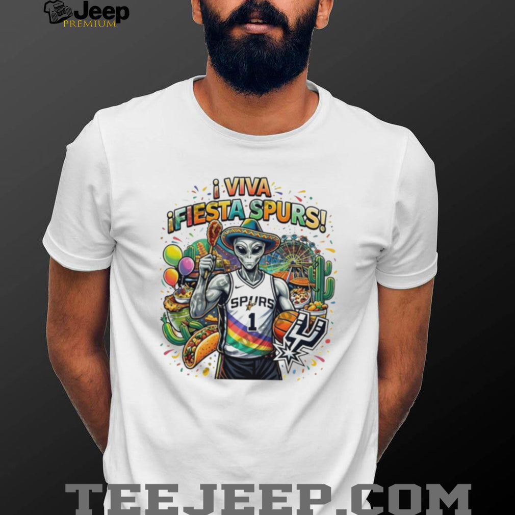 Viva Fiesta Spurs Alien Wembanyama San Antonio Culture T Shirt