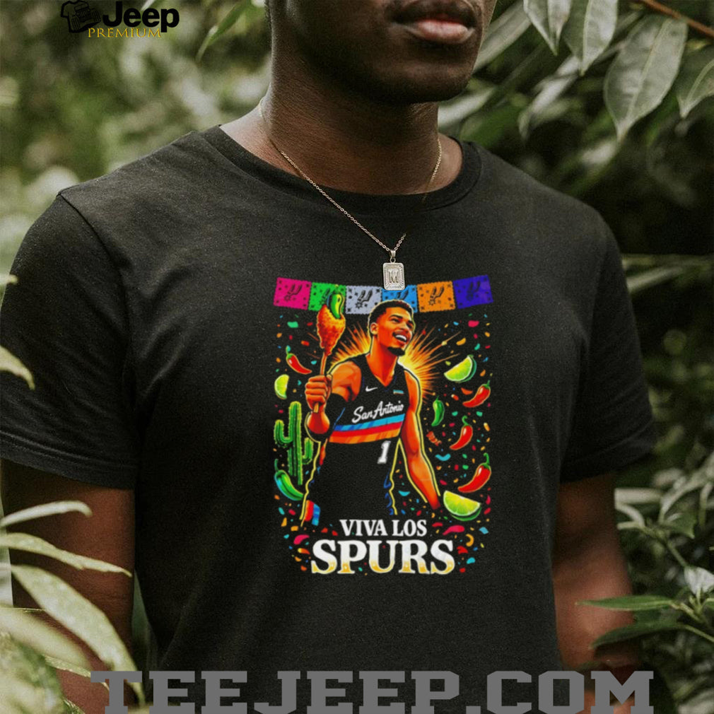 Viva Los Spurs Wembanyama Mexican Heritage Fiesta T Shirt