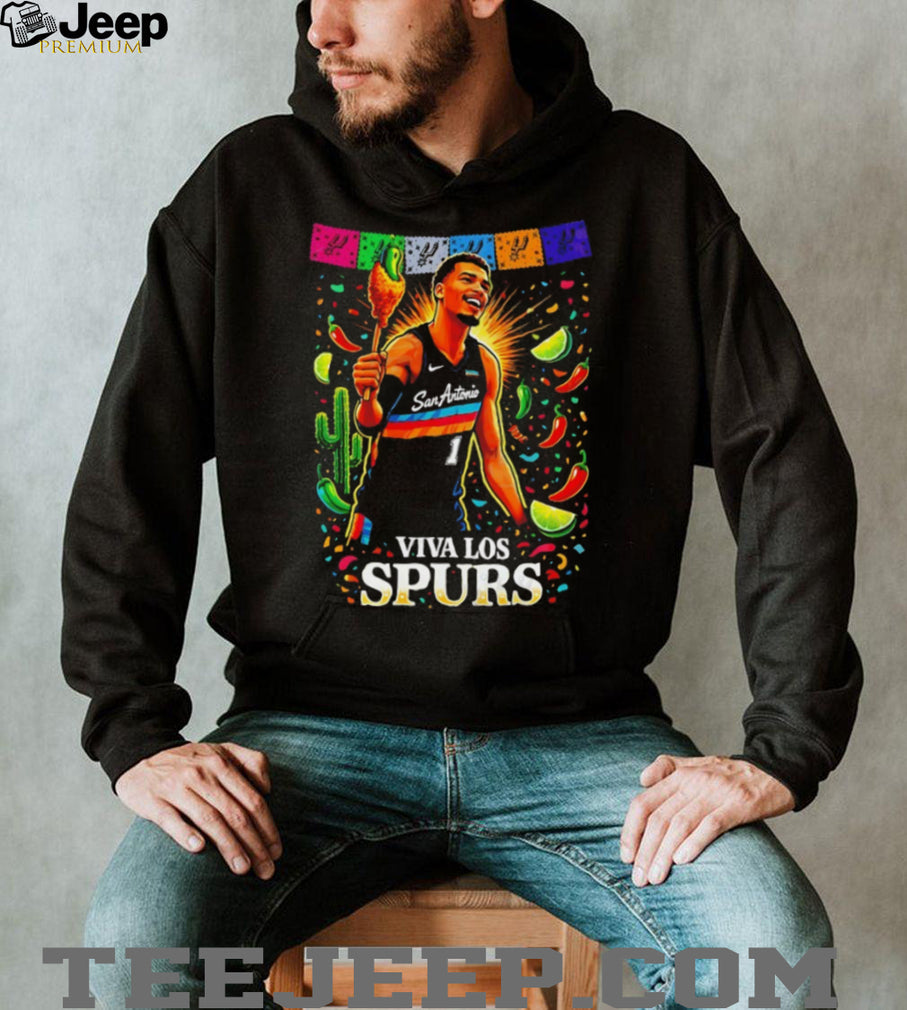 Viva Los Spurs Wembanyama Mexican Heritage Fiesta T Shirt