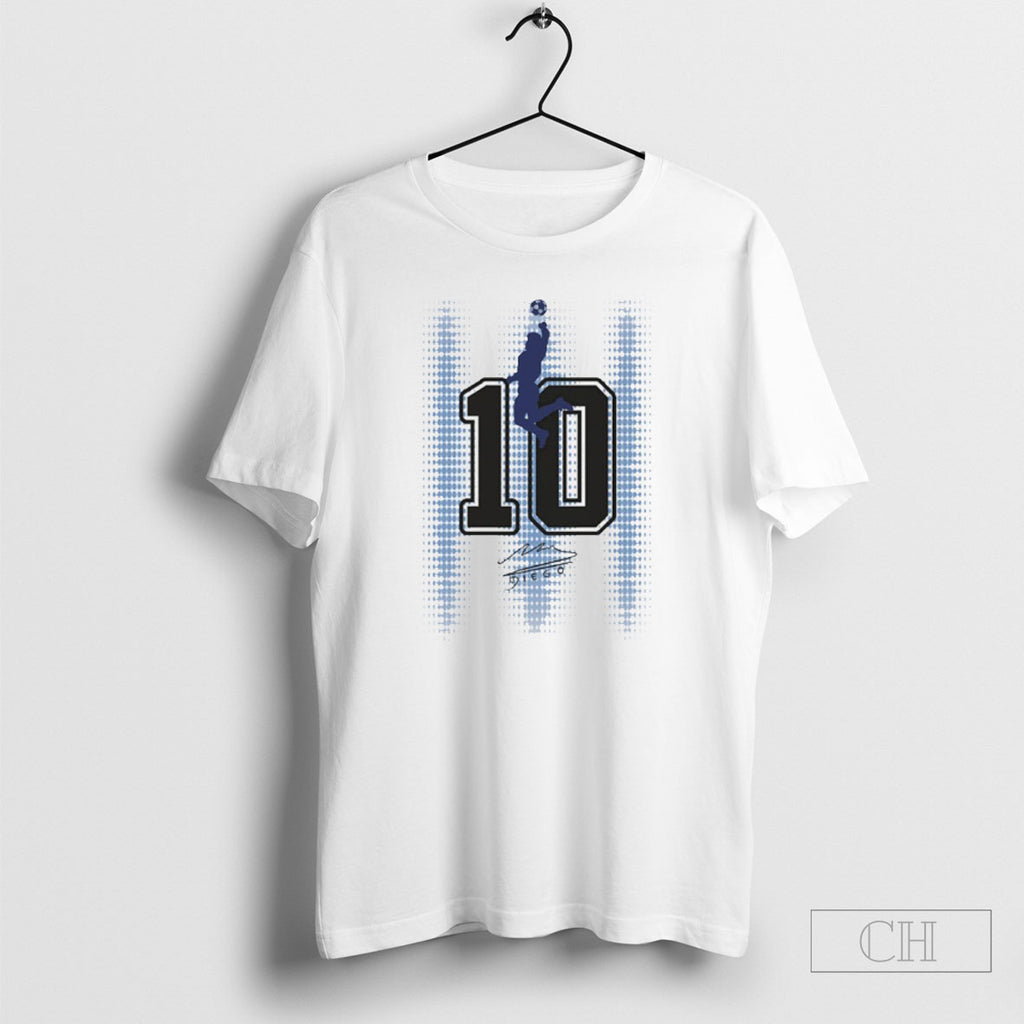 Vive La Fete Diego Maradona Argentina National Team Number Signature