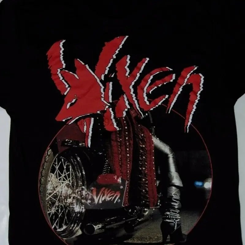 Vixen - Band Tour T-Shirt Cotton Black S To 5XL Tee